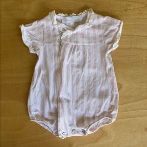 Tartine et Chocolat Pale Pink & White Striped Infant Dress